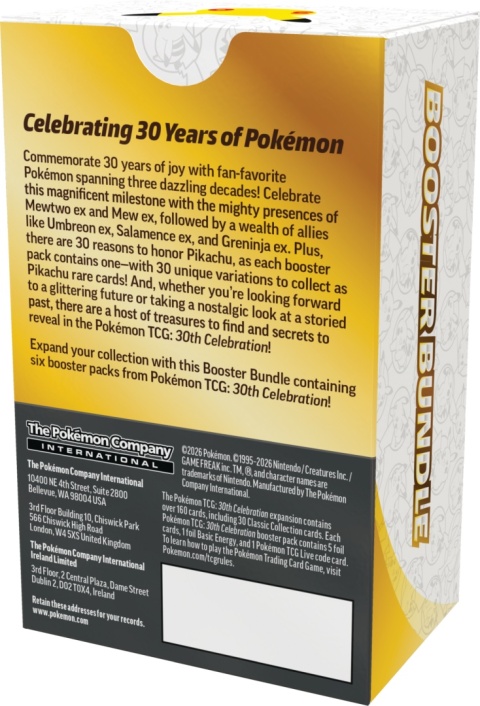 PREORDER! Pokémon TCG: 30th Celebration - Booster Bundle