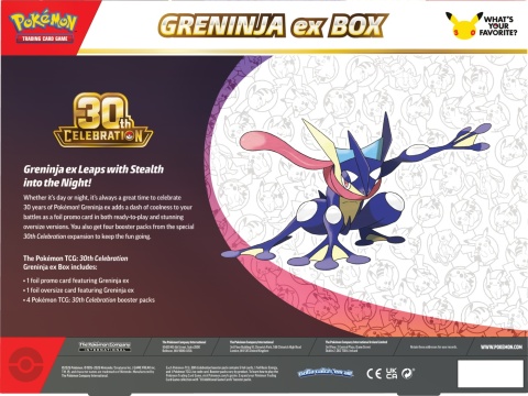 PREORDER! Pokémon TCG: 30th Celebration - Ex Box - Greninja ex