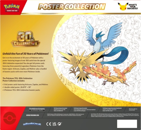PREORDER! Pokémon TCG: 30th Celebration - Poster Collection