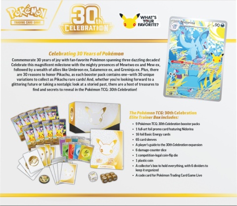 PREORDER! Pokémon TCG: 30th Celebration - Elite Trainer Box